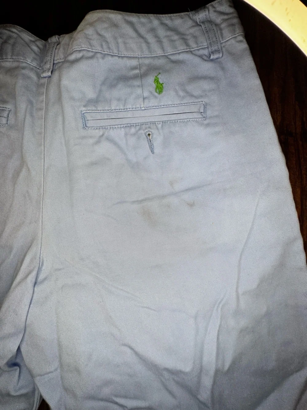 EUC Boys Ralph Lauren Light Blue Flat Front Chino Shorts Size 18